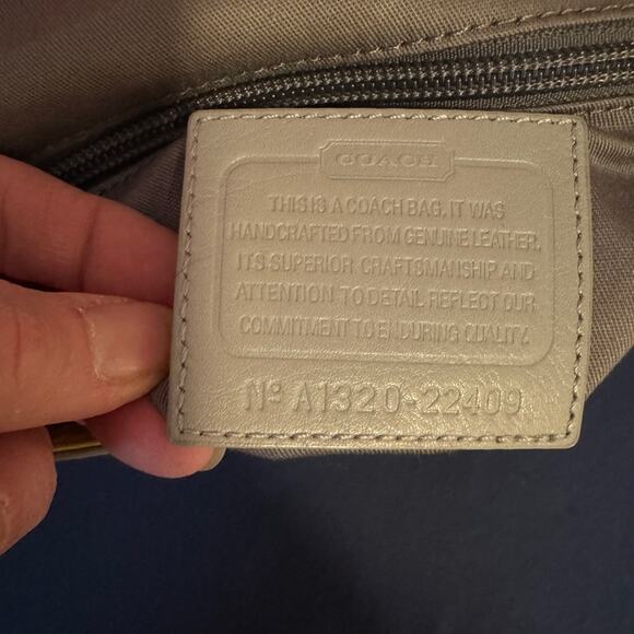 Coach Legacy Willis Gray and Yellow Shoulder Bag - Picture 8 of 9